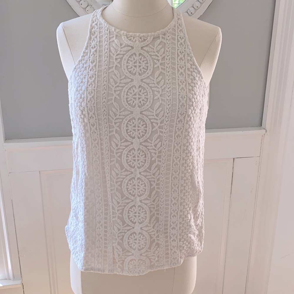 Old Navy Cream Lace Top. Size Small